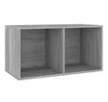 Produktbild: vidaXL Aufbewahrungsbox, Schallplatten-Box Grau Sonoma 71x34x36cm Holzwerkstoff