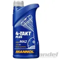 Produktbild: 1 LITER MANNOL 4-TAKT PLUS MOTORRADÖL 10W-40 API SL JASO MA/MA2
