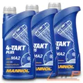 Produktbild: MANNOL 3x 1 L LITER 4-TAKT PLUS MOTORÖL MOTOR-ÖL MOTOREN-ÖL