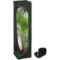 Produktbild: Relaxdays - Growzelt, Hxbxt: 160x40x40 Cm, Reflektierende Innenfolie, Lichtundurchlässig, Indoor Zuchtzelt, Schwarz/grün