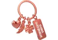 Produktbild: FABACH Schlüsselanhänger 3 Charms mit Gravur - Kleiner Glücksbringer - Schutzengel Geschenk