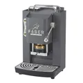 Produktbild: FABER COFFEE MACHINES | Deluxe 3.0 | Kaffeemaschine ESE 44 mm mit Magnetventil, herausnehmbarem Padhalter, Glaskanister 1 l und Padpresse aus Messing verstellbar (Gray Daytona, Chrom)