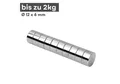 Produktbild: MaajeeKuto Magnet Neodym Magnet Ø12x6 mm N38 – Scheibenmagnet 2 kg Haftkraft (5-St)