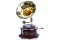 Produktbild: Aubaho Dekoobjekt Grammophon Gramophone Trichter Grammofon mit Schellack Platte im Antik