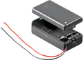 Produktbild: Wentronic Goobay 1x 9V Block Batteriehalter, Schwarz - lose Kabelenden, wasserabweisend (48171)