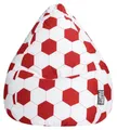 Produktbild: Sitting Point Sitzsack Fußball FANKURVE XL in rot-weiß, ca. 220L