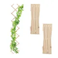 Produktbild: Rankgitter Rankhilfe Pflanzengitter Zierspalier Spalier Holz ausziehbar 3er Set