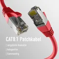Produktbild: Efb Cat8.1 Rot 3M Rj45 Patchkabel S/Ftp Pimf