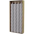 Produktbild: RUSTIC TWIST-Stabkerzen Silbergrau, WENZEL, 250/28 mm, Brenndauer ca. 16h, 4 Stück