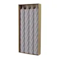 Produktbild: luterna Stabkerzen aus Paraffin, RUSTIC TWIST, 250/28 mm, Silbergrau, WENZEL, Brenndauer ca. 16h, 4 Stück pro Verpackung