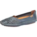 Produktbild: Pikolinos Damen Halbschuh Slipper Jerez florales Muster Cutouts trendy 578-4976, Größe:39 EU, Farbe:Blau - Blau - 39