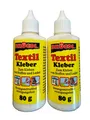 Produktbild: 2x 80g TEXTIL KLEBER Textilkleber Textilleim Stoffkleber Gewebekleber Leim