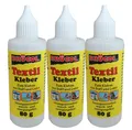 Produktbild: 6 x 80 g Textilkleber zum Kleben von Stoff und Leder, Textilleim von BRÜCOL