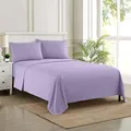 Produktbild: Sweet Home Collection, Fadenzahl 2123, weiche ägyptische Qualität, gebürstete Mikrofaser Laken – Luxus-Bettwäsche-Set mit Bettlaken, Spannbettlaken, 2 Kissenbezügen, Lavendel, Full