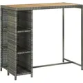 Produktbild: vidaXL 5-tlg. Gartenbar-Set mit Kissen Poly Rattan Grau - Grau