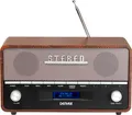 Produktbild: Denver DAB-36 Retro DAB+ Digitalradio mit Bluetooth, AUX-Eingang, Uhr- und Weckfunktion