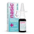 Produktbild: nasic Salin Duo 15 ml | natürlich befreiendes Nasenspray | bei Schnupfen, Heuschnupfen, entzündeter Nasenschleimhaut und verstopfter Nase | Für Kinder ab 6 Jahren