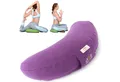 Produktbild: SEI Design Yogakissen Meditationskissen Yogakissen Halbmond mit Buchweizenschalen Füllung, gesticktes Motiv