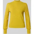 Produktbild: Zero Strickpullover aus Viskose-Mix mit Ballonärmeln in GELB, Größe 42