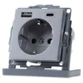 Produktbild: Gira Steckdose+USB Alu 245926