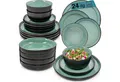 Produktbild: SÄNGER Tafelservice Fiji Geschirrset, Grün Schwarz (24-tlg), 6 Personen, Steingut, Handmade, Erweiterbar, VALUE COLLECTION