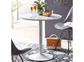 Produktbild: Esstisch FineBuy Esszimmertisch Rund 75x75x74cm Weiß Hochglanz Küchentisch Tisch