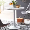 Produktbild: Esstisch FineBuy Esszimmertisch Rund 75x75x74cm Weiß Hochglanz Küchentisch Tisch