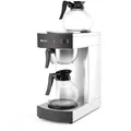 Produktbild: Hendi Kaffeemaschine 208304, mit 2 Glaskannen, 1,8 Liter, 2100 Watt, silber, bis zu 14 Tassen