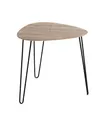 Produktbild: HAKU Beistelltisch Eiche schwarz MDF Metall Couchtisch klein - Maße: B 48 x H 48 x T 48 cm Style: Modern