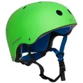 Produktbild: Hudora Skatehelm / Fahrradhelm für Kinder Anthrazit / Grün, Gr. 51-55 56-60, S-M, größenverstellbarer Allrounderhelm mit Schnellverschluss 56 cm - 60 cm