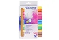 Produktbild: WESTCOTT Malkreide Kreide 12 Stück Bunt, Tafelkreide 1,2cm ⌀ x 8,5cm Kreidestifte, (Vorteilspack, 12-tlg), staubarm & leicht abwischbar