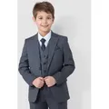 Produktbild: SANDER STELLAN Kinderanzug Luxuriöser Jungen Anzug Kommunionanzug 6-teilig, in Grau festlich, elegant grau 140