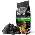 Produktbild: 6 kg Grillbriketts (2 x 3 kg Säcke) Grillkohle Holzkohle Holzkohlebriketts Holzkohlegrill Grill