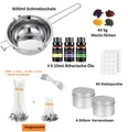 Produktbild: Bienenbiya Formkerze Kerzen Selber Machen Set, Kerzenherstellung Kit, Wachsschmelztopf (Spar-Set, Kerzendochte, Farben, Öle, Dosen, Kerzen Aufkleber, Dochthalter), Candle Making Kit für Erwachsene und Kinder