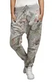 Produktbild: Mississhop 130 Damen Hose Blumen Sweatpants Jogginghose Baumwolle Freizeithose Boyfriend Sporthose Blumenprint Hellgrau