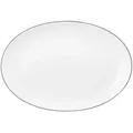 Produktbild: Seltmann Weiden Servierplatte Lido Black Line, Weiß, Keramik, 24.2x3.1x35.1 cm, Tischkultur & Servieren, Servierplatten