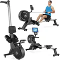 Produktbild: Gymtek® Rudergerät Rudermaschine Wasserrudergerät bis 150 kg, 8 Stufen