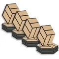 Produktbild: Homestyle4u Akustikpaneel, Natur, Holz, Sechseckig, 30x26x2 cm, Tapeten & Wandverkleidungen, Akustikpaneele