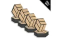 Produktbild: Homestyle4u Wandpaneel je 30x26 Hexagon Akustikpaneele Holz Schallschutz Filz Wand modern, (Komplettset, 20-tlg., 20er Set Akustikpaneele) 3D Akustik Paneel Wandpaneel in Eiche zum Kleben oder Bohren