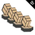 Produktbild: Hexagon Akustikplatten 20 Stück 30x26cm Schallschutz Paneele Natur Homestyle4u