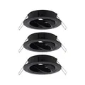 Produktbild: Paulmann 92487 Einbauleuchte Choose Spot schwenkbar max. 3x10W Deckeneinbaustrahler Schwarz matt Einbaulampe ohne Leuchtmittel Alu