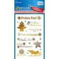 Produktbild: Zweckform Sticker 52720 Z-Design Christmas, Schriftzug Frohes Fest, 32 Aufkleber, 32 Stück