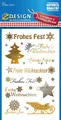 Produktbild: AVERY Zweckform 52720 Aufkleber Weihnachten 20 Schriftzüge in gold/silber (Weihn