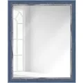 Produktbild: WANDStyle Wandspiegel H640 aus Massivholz in Blau 66 x 86 cm im Stil Shabby-Chic