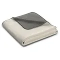 Produktbild: Biederlack Wohndecke Duo Cotton Melange natur-graphit 150 x 200 cm modern