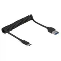 Produktbild: DeLOCK USB 3.1 Gen 2 Coiled Cable Type-A male to Type-C male