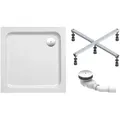 Produktbild: Schulte Duschwanne 90x90 cm, Weiß, Modell Cala - Komplettset inkl. Fußgestell und Ablaufgarnitur