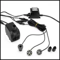 Produktbild: Speed Springbrunnenpumpe 1500 L h Mit 3 LED-Ringen Beleuchtet Schwarz, 25W, 2M