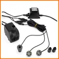 Produktbild: Springbrunnenpumpe 1500 l h Mit LED-Ring 3 Stück Schwarz 25W 2m Kabel, 26-30