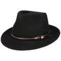 Produktbild: LIERYS Fedora Wollfilzhut Bogart-Stil Herren Damen Wasserabweisend Packbar Allseason schwarz 61 cm